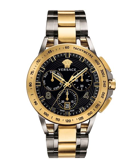 men's gold versace watch|versace chronograph watch.